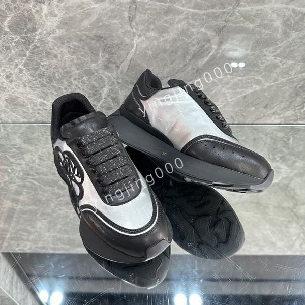 

new designers sneakers camouflage casual shoes stylist women men shoes designer checkered studded flats mesh fashion trainers2023, Black