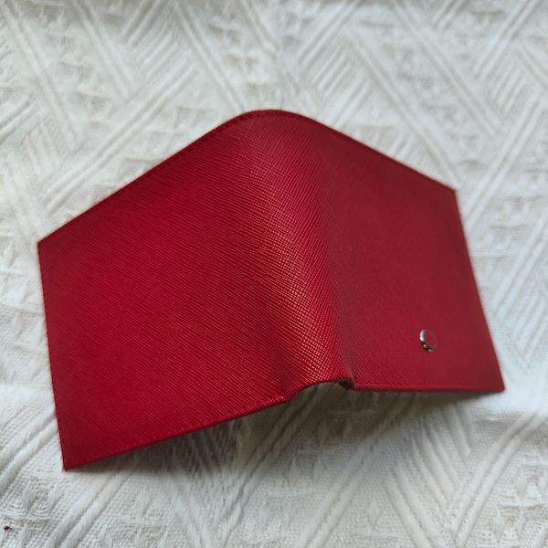 

new men red fashion wallet holder leather design purse european trend bag short portfolio driver license case credit wallets box, Red;black