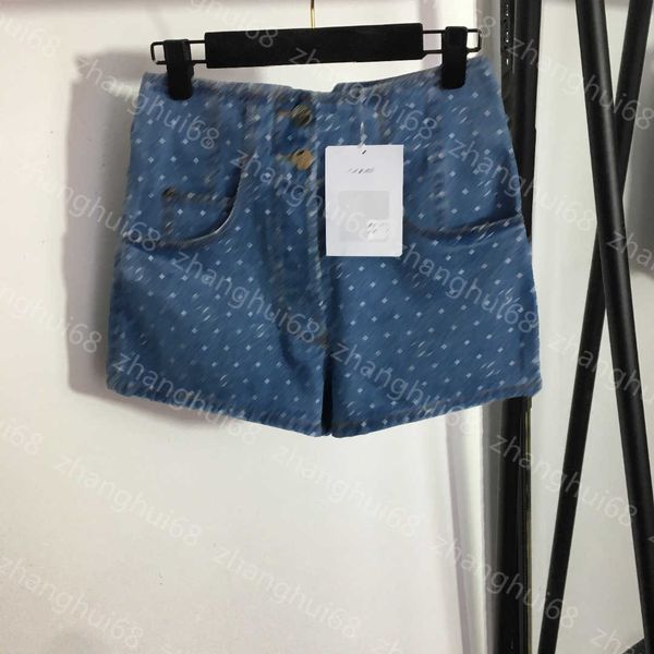 

23ss black shorts womens shorts denim shorts womens designer clothing square dot logo printed denim shorts women clothes, White;black