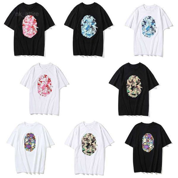 

designer mens t-shirts tees side double sided camouflage shark tshirts clothes graphic colorful cashew lightning luminous cotton shirts, White;black