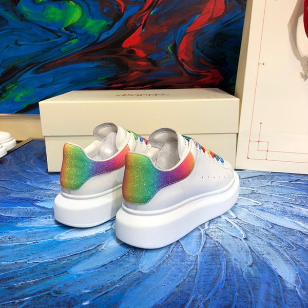 

casual shoes classic men women calfskin shoes ceilingvintage sneakers reflective sneaker print leisure shoes 0426, Black