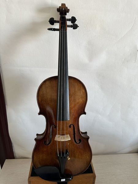 

master 4/4 violin solid flamed maple back spruce hand carved k3072