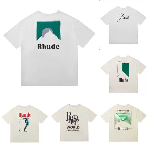 

rhude mens t shirt designer for men womens shirts fashion tshirt with letters casual summer short sleeve tees woman clothing eh5l 8nr6 o215, White;black