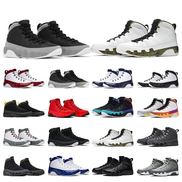 

men basketball shoes 9 9s mens sneakers outdoor sports trainers chile red particle grey bred university blue fashion running shoe, Black