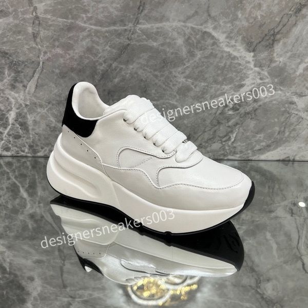 

2023new women men fashion casual shoes classic dirty shoes mid double height bottom trainers leather glitter golden quality, Black