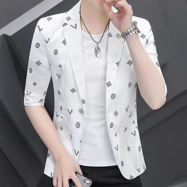 

mens blazer jacket fashion casual designer coats gentleman british style korean version the small suit men slim suit jacket, White;black