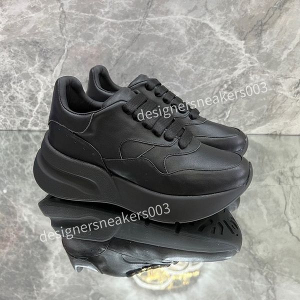 

new womens mens fashion casual shoes classic dirty shoes mid double height bottom trainers leather glitter golden quality2023, Black