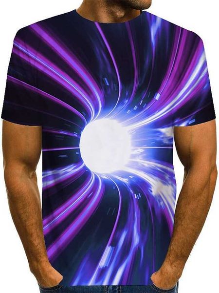 

rukas graphic 3d printing t-shirt with round neck green/black green purple pink light green 3d printing casual short sleeved printed clothin, White;black