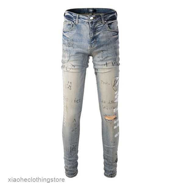 

distressed ripped mens designer jeans biker slim fit motorcycle denim for men s fashion jean mans pants pour hommes nfe5 cvvx, Black