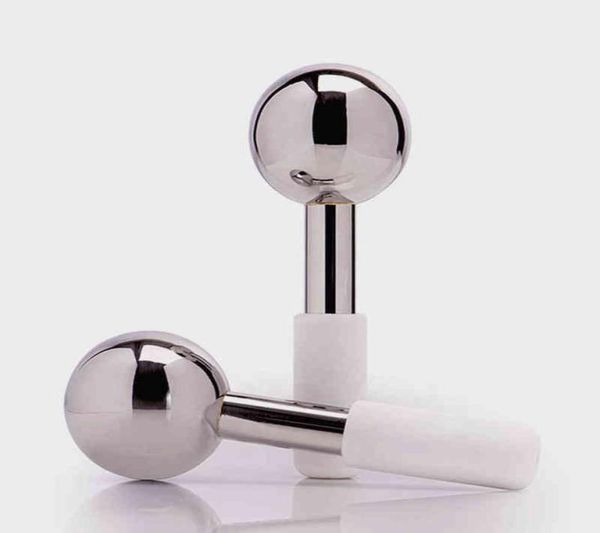 

stainless steel beauty ice globes face massager cryo massage tools for body and neck lift skin care home spa facial roller 2205109568969