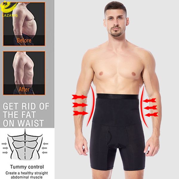 

men's body shapers lazawg body shaper shorts for men shapewear weight loss high waist underwear waist trainer tummy control panties sli, Black;brown