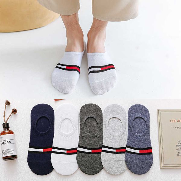 

spring man 5 socks wholesale pairs cotton compression summer new silicone men boat fashion non-slip invisible men's casual light cotton, Black
