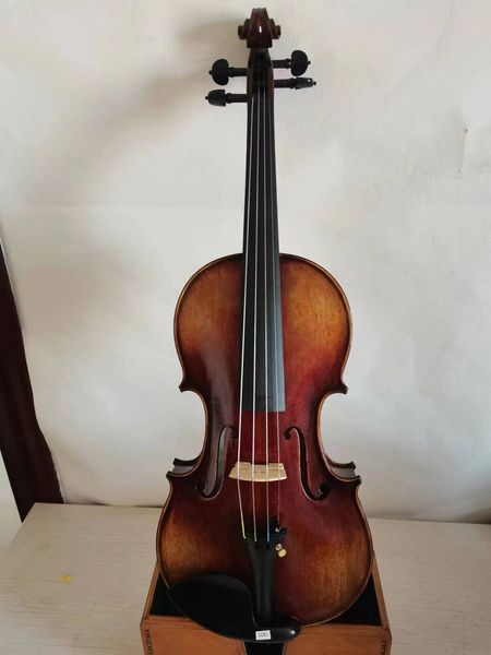 

4/4 violin solid flamed maple back spruce hand made nice sound k3081