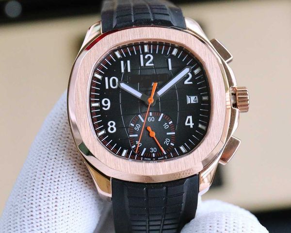 

elegant sports chronograph wrist watches peta p 5968 men's series automatic used coffee plate designer luxury style 3p, Slivery;brown