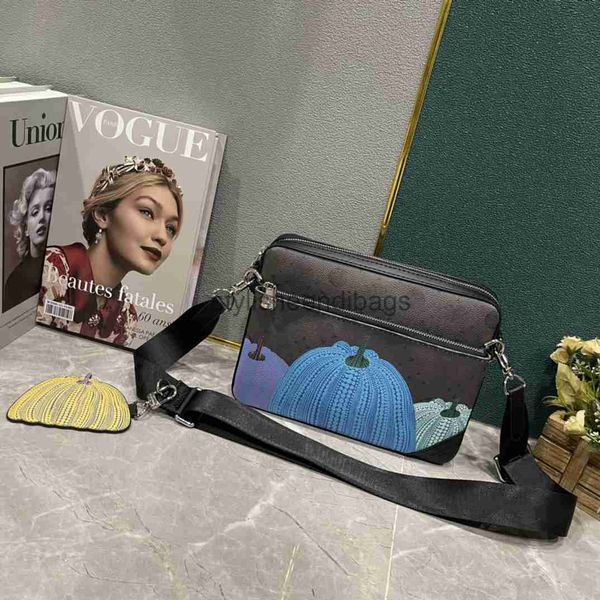 

stylisheendibags designer bag mens yk trio messenger bag yayoi kusama designer m46435 m69443 monograms floral cross-body bag man artist pump