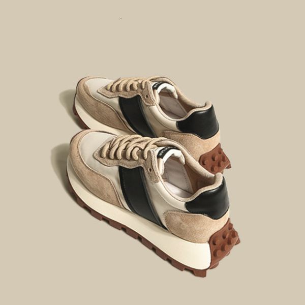 

dress shoes women running sneakers autumn casual mixed color internal increase sport shoes chunky dad shoes vulcanized women shoes 230512, Black