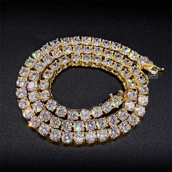 

aaa gems different sizes 4mm 5mm 6.5mm personalized sterling silver tennis chain moissanite gold tennis chain