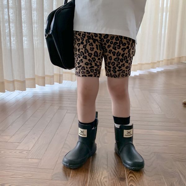 

shorts spring autumn girls leggings baby short leggings kids shorts for toddler bottoms children clothes leopard print sretchable 1-6y 23051, Black
