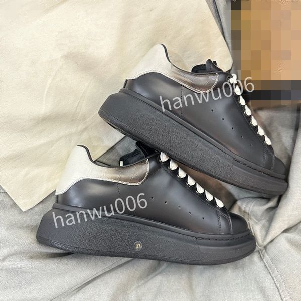 

new luxury designer shoes men women white luxury designer sneaker lace up genuine leather sneakers fashion women casual designer sneaker, Black