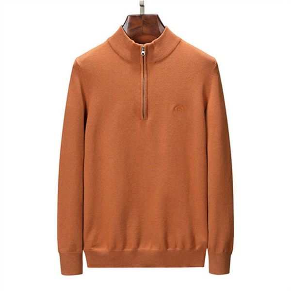 

european autumn and winter male designer crewneck sweater geometric letters long-sleeved business casual trend light luxury warm sweater siz, White;black