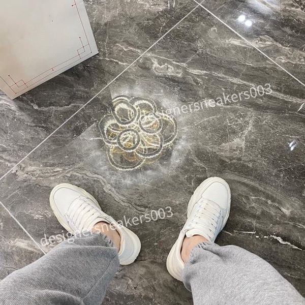 

new brand womens men designer casual shoes classic dirty shoes mid double height bottom trainers leather glitter golden quality2023, Black