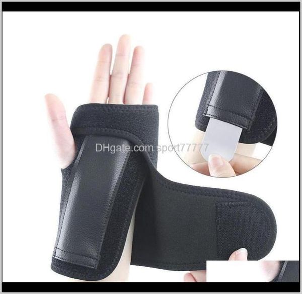 

safety athletic outdoor as outdoors drop delivery 2021 sports sprain arthritis bandage wrist support finger carpal protection pr4160150, Black;red