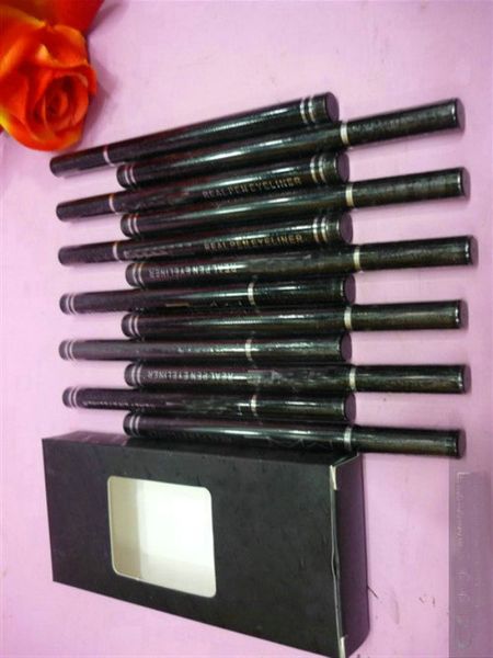 

brand real pen eyeliner penceau black liquid lasting waterproof 12pcs/lot