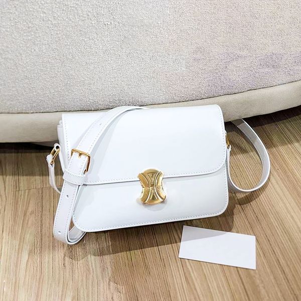 

2 sizes womens teen triomphe shoulder bags mens luxury genuine leather handbag mini purse tote bag designer clutch flap sling famous crossbo