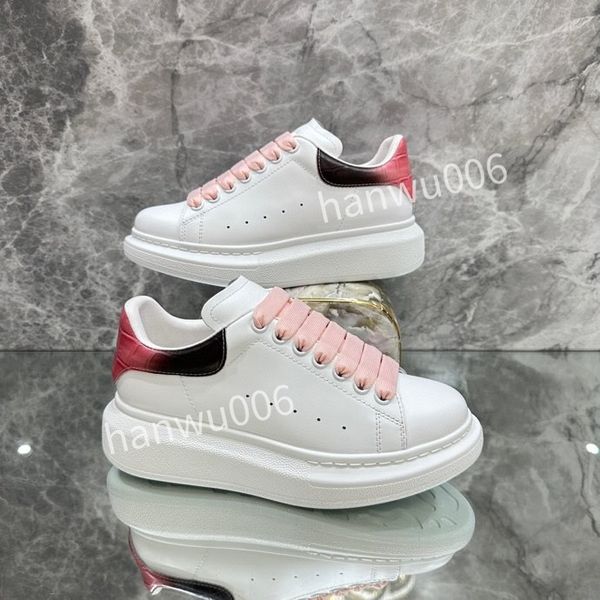 

new luxury designer shoes men womens white luxury designer sneaker lace up genuine leather sneakers fashion women casual designer sneaker202, Black