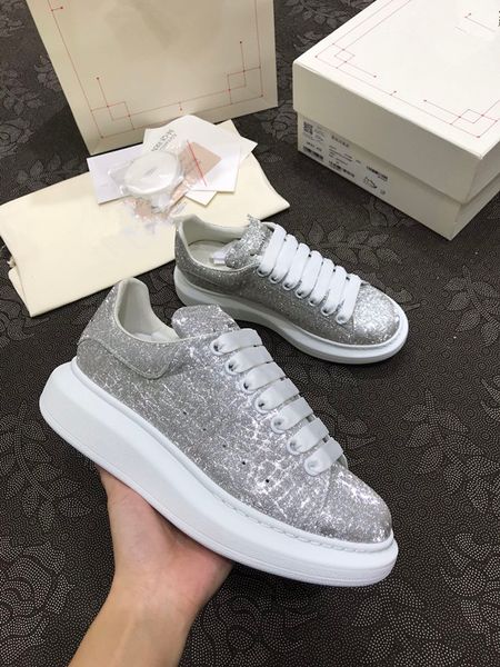 

designer woman's shoe leather lace up men fashion platform sneakers white black mens 0426