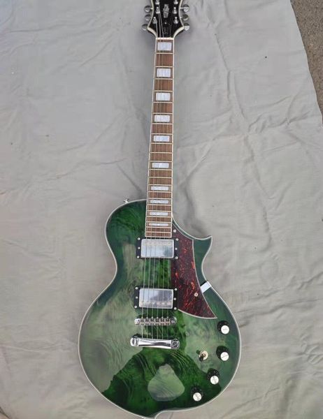 

superior quality six string green electric guitar mahogany factory customization