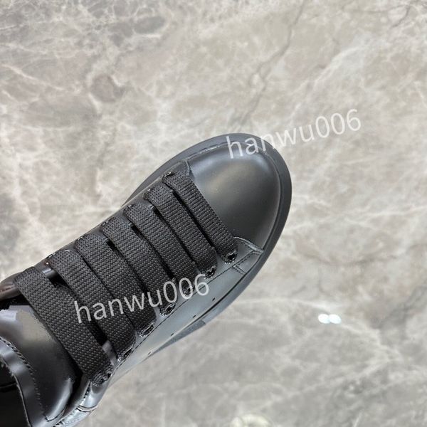 

2023luxury designer shoes men women white luxury designer sneaker lace up genuine leather sneakers fashion women casual designer sneaker, Black