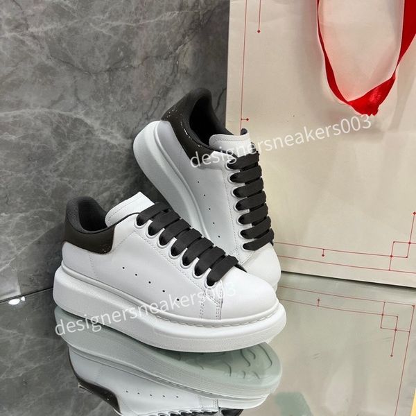 

mens women brand casual shoes classic dirty shoes mid double height bottom trainers leather glitter golden quality2023, Black