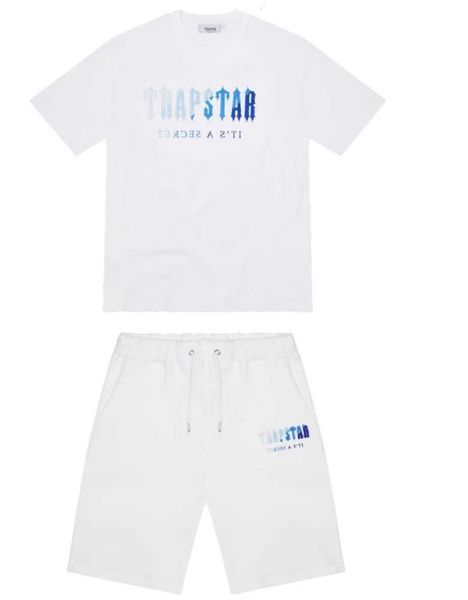 

mens trapstar t shirt short sleeve print outfit chenille tracksuit black cotton london streetwear s-2xl114, Gray