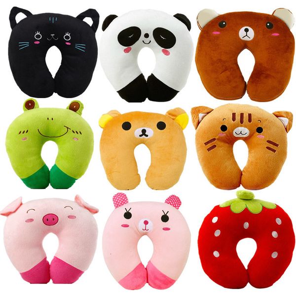 

pillows 9 colors soft ushaped plush sleep neck protection pillow office cushion cute lovely travel for childrenadults 230512