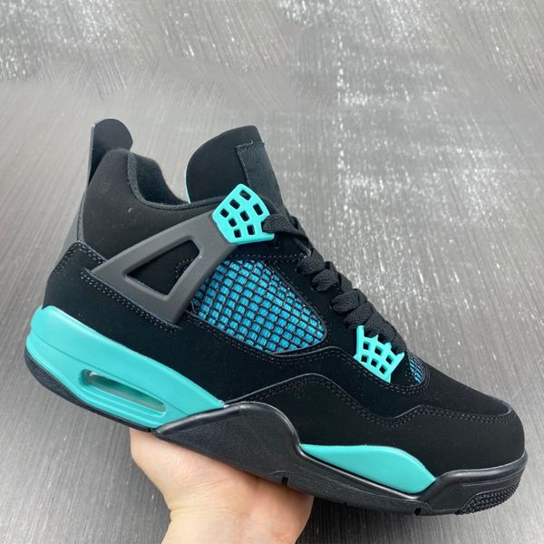 

with 4 4s mens basketball shoes midnight blue black cut men trainers sports sneakers bq7669-132 36-46