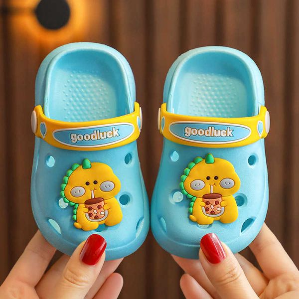 

beach sandals garden new slippers dinosaur children non-slip soft summer cave hole baby floor shoes for girls boys j0n2, Black