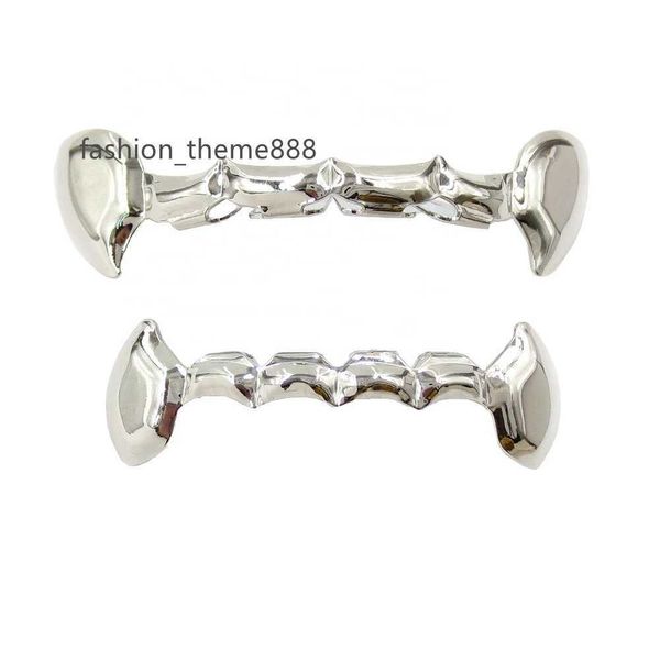 

dr. jewelry classic vampire hip hop silver gold black plated bottom men's teeth grillz for halloween holiday cosplay jewelry