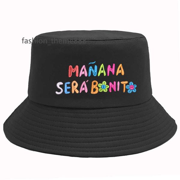 

2023 united new design embroidery knitted karol g manana sera bonito sell new design bucket hat wholesales, Blue;gray