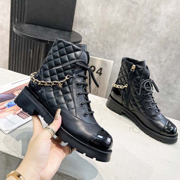 

designers ankle boots women boots black and white calfskin quality flat lace up shoes adjustable zipper opening motorcycle boots