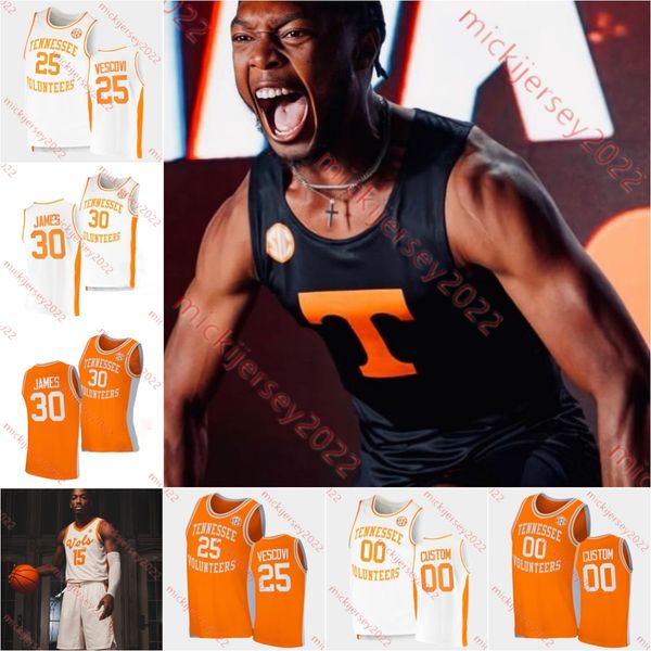 

tennessee basketball jerseys santiago vescovi josiah-jordon james isaiah sulack kidd brizek uros plavsic colin coyne jr. d.j. jefferson tenn, Black
