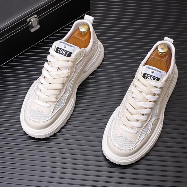 

new summer breathable thin mesh running men's thick soled sports leisure dad shoes zapatos hombre a17, Black