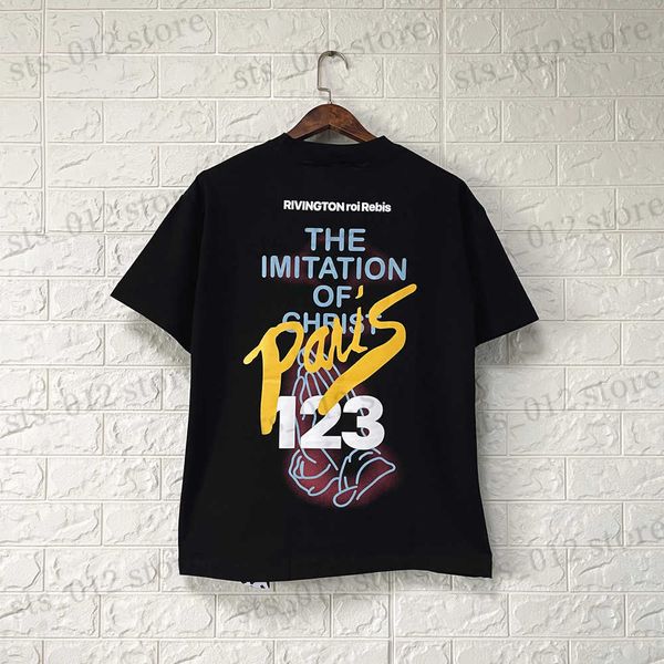 

frog men's t-shirts drift streetwear fashion brand rrr123 vintage hight street loose tee t shirt for men t230512, White;black