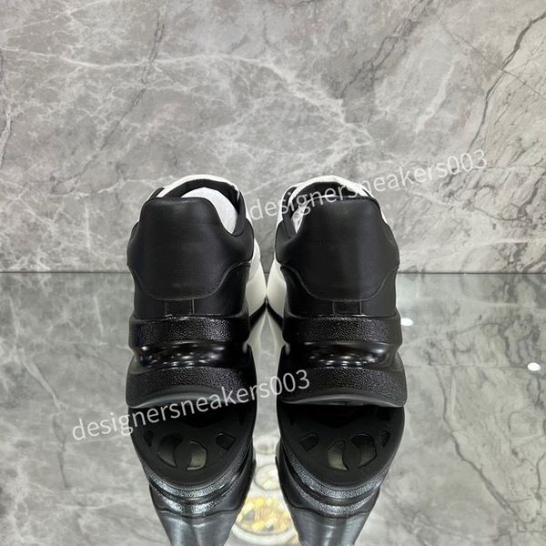 

womens fashion casual shoes classic dirty shoes mid double height bottom trainers leather glitter golden quality, Black