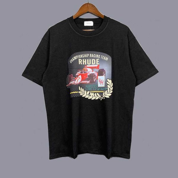 

men's t-shirts summer mens tshirts womens rhude designers tshirt men letter polos printing t shirts clothing short sleeve oversize, White;black