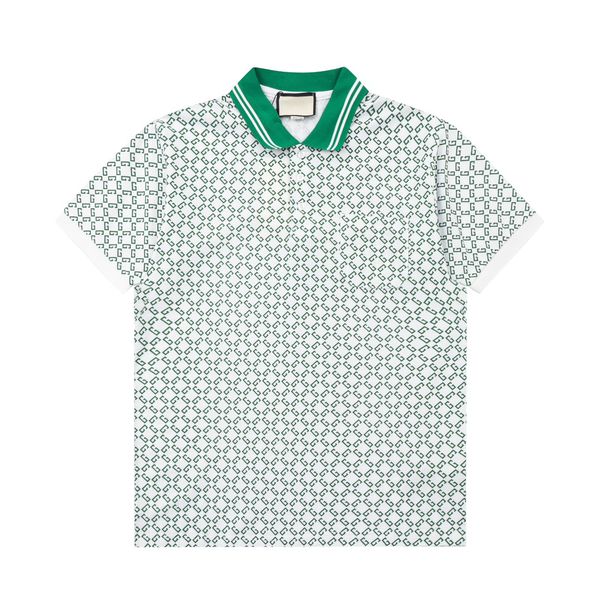 

2023ss designer polo shirts men luxury polos casual mens t shirt snake bee letter print embroidery fashion high street man tee #038, White;black