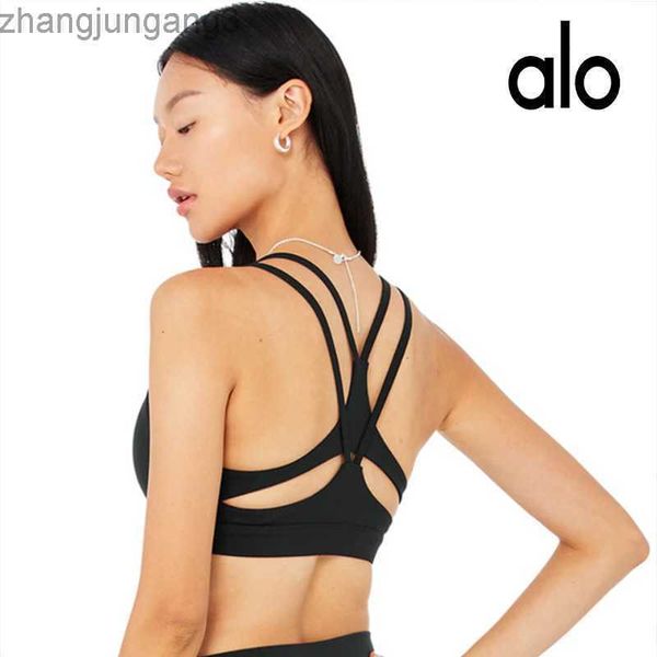 

desginer alo yoga nude suit tank 1-1 women's back underwear sports fitness shock absorbing bra, White