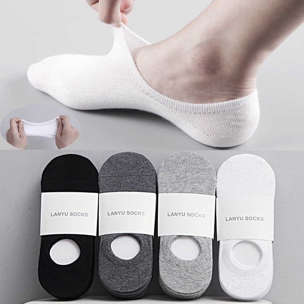 

socks wholesale cotton compression 5pair/lot fashion happy men boat summer autumn non-slip silicone invisible cotton male ankle sock slipper, Black