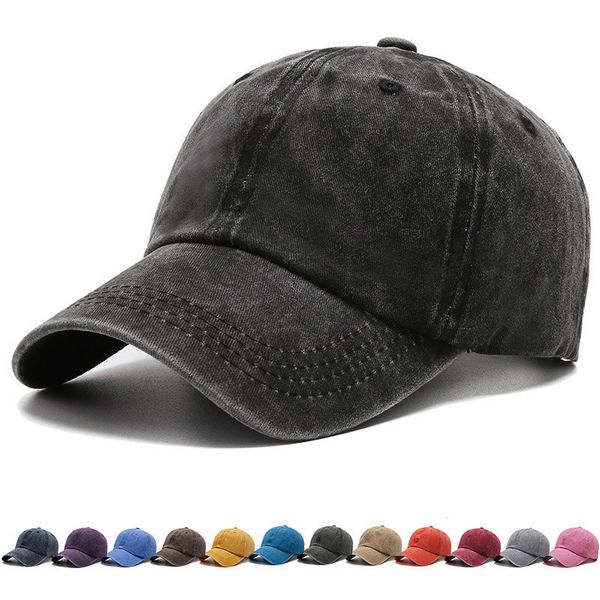 

ball cap men cotton solid baseball cap four season fashion hat outdoor simple vintag visor casual cap hat for women men 230511, Blue;gray