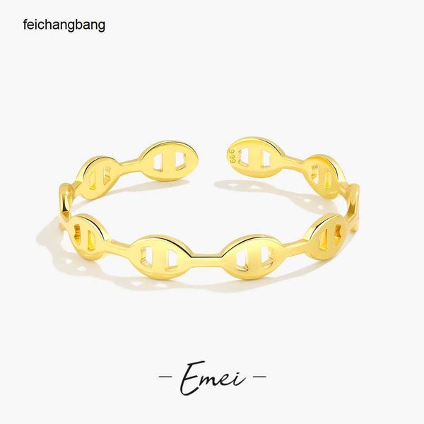 

factory outlet h ermes designer bracelets korean fashion small fresh accessories ins tiktok design pig nose h hollow opening bracelet, Black